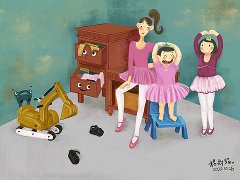 穿姐姐的舞蹈裙