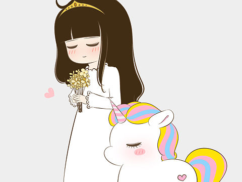 阳光彩虹小白马