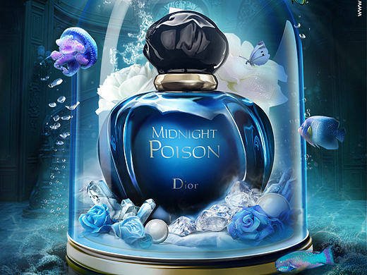 Dior香水海报-Midnight poison 杰视帮毕设作品（附GIF)