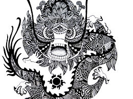 黑白线描