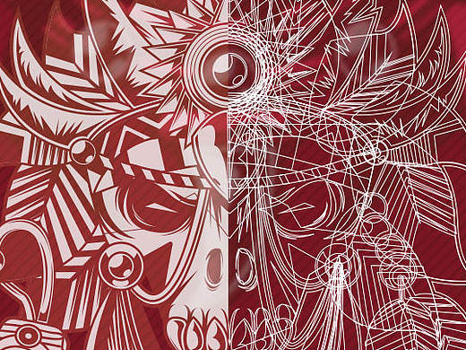 INDIAN SKULL-矢量插画