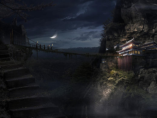 夜寺（個(gè)人主頁(yè)-ZMTY4MTE0Mjg=） - 圖案 - 站酷設(shè)計(jì)師成都哈哩工作室原創(chuàng)素材 - 站酷ZCOOL