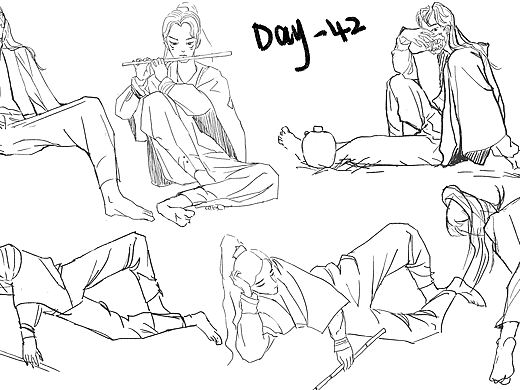 #速写60天挑战赛# day42@速写班长 缺乏力量感[思考]