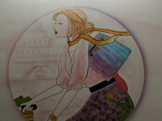 商场彩绘——办公区墙绘