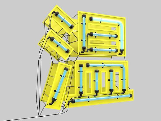 中文字体霓虹灯——C4D