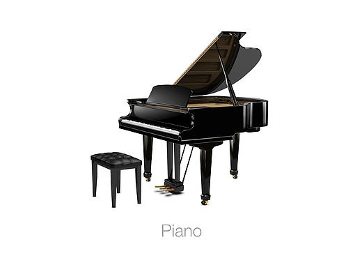 写实图标：钢琴