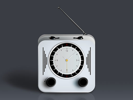 百图斩P10-图标练习-收音机闹钟图标