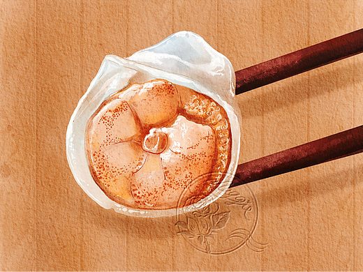 DAY47：iPad水彩-水晶虾饺