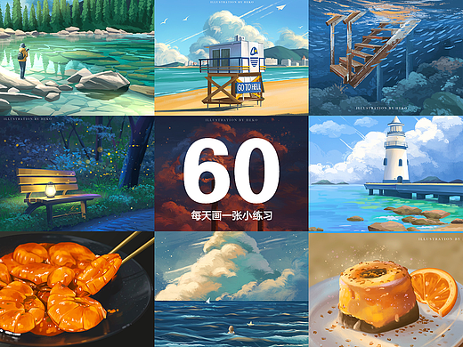 60张插画色彩小练习