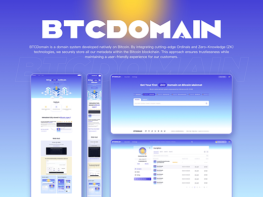 BTCDOMAIN - 在BTC主网上铭刻.btc域名