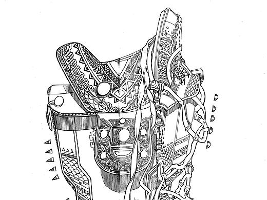 "安革“马鞍主题图形设计