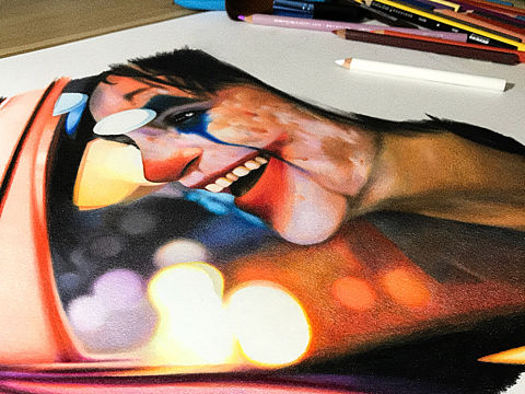 MZ彩鉛手繪～Joker（個人主頁-ZNDAwOTQzNDg=） - 創(chuàng)作習作 - 站酷設計師MZ_先森原創(chuàng)素材 - 站酷ZCOOL