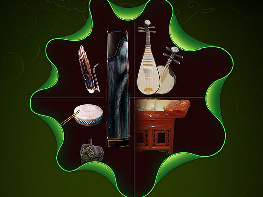 挂画印刷文件  琴行装饰画