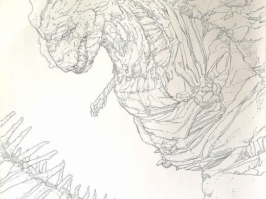 线描哥斯拉（个人主页-ZMzA0MDUzNDQ=） - 创作习作 - 站酷设计师早猫原创素材 - 站酷ZCOOL