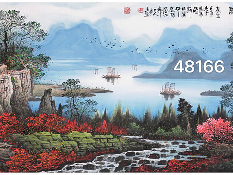 张月岗山水画作品价格