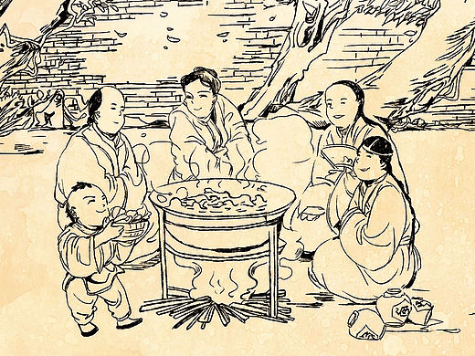 九霄一品火锅店室内壁画设计[8P]（个人主页-ZMTQ3ODM4MDg=） - 商业插画 - 站酷设计师草锅锅原创素材 - 站酷ZCOOL