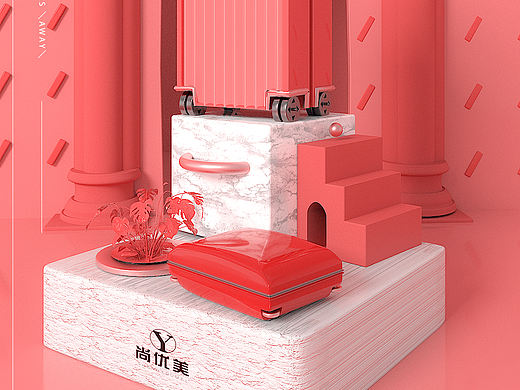 CINEMA 4D Redshift 行李箱产品