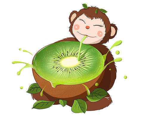 猕猴桃饮料设计（个人主页-ZMTgyNjQzNDg=） - 商业插画 - 站酷设计师三三总原创素材 - 站酷ZCOOL