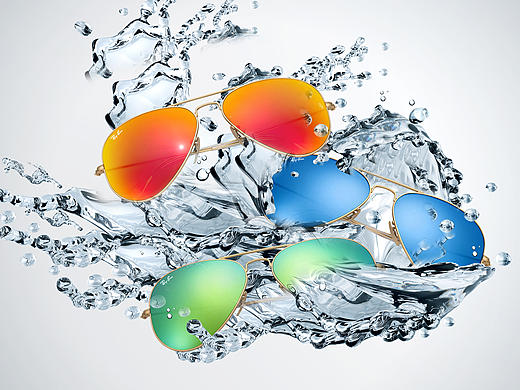 雷朋眼镜入水效果（个人主页-ZMjAzOTE2MzY=） - 电商 - 站酷设计师江山社稷师原创素材 - 站酷ZCOOL