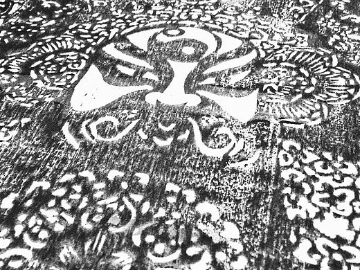 版画-京剧脸谱-过程