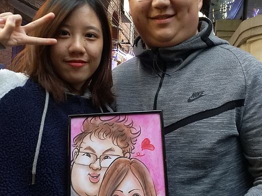 现场似颜绘速画及客户网上订单
