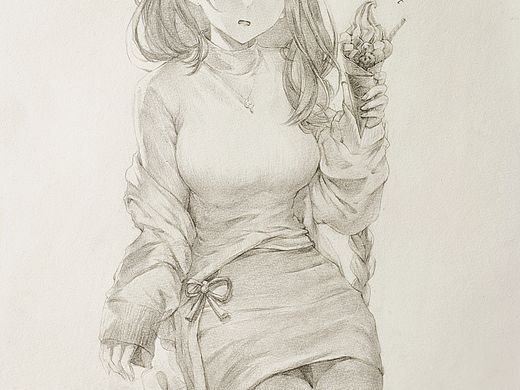 原神 雷电将军 同人素描（个人主页-ZNjA3Mzk3NjQ=） - 其他动漫 - 站酷设计师RWBY洛清泫原创素材 - 站酷ZCOOL