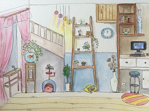 屋子一角（个人主页-ZMTI2ODQxOTY=） - 创作习作 - 站酷设计师ROE若伊原创素材 - 站酷ZCOOL