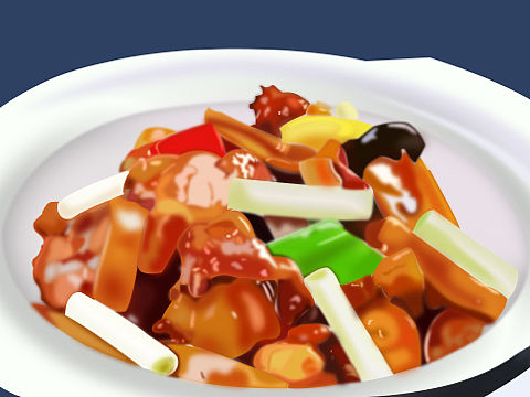 美食插画 