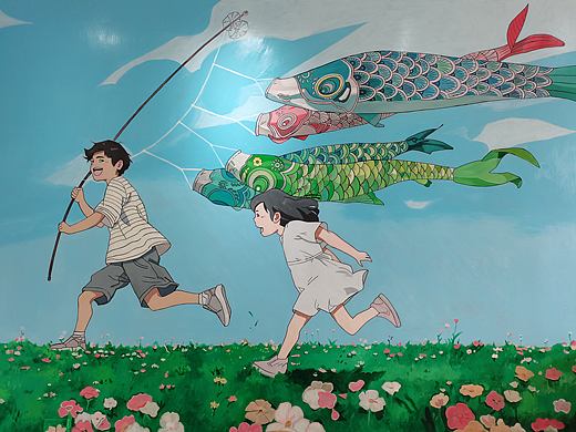 宾馆大厅墙绘