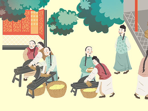古代制药的练习插画