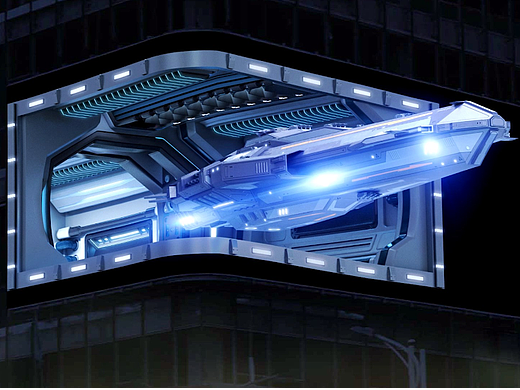 裸眼3d视频制作裸眼3d大屏石家庄双裸眼3d科幻飞车篇