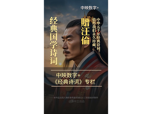 经典国学短视频（PPT动画制作）：《赠汪伦》 唐·李白