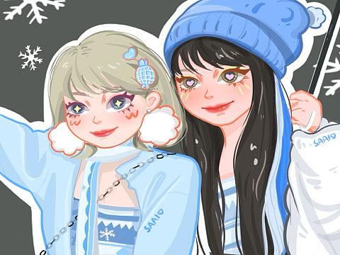 甜酷少女（个人主页-ZNTcyMjI2NDg=） - 艺术插画 - 站酷设计师SAA1原创素材 - 站酷ZCOOL