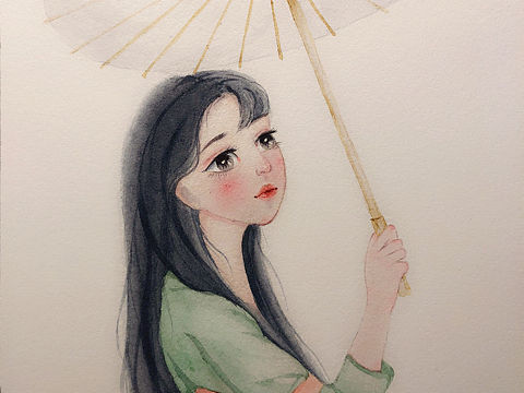 水彩人物插画