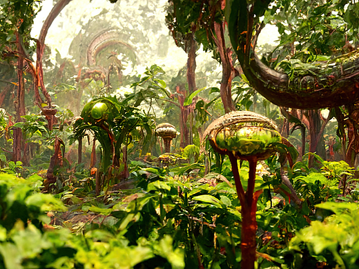 探秘热带雨林-数字绘画概念场景