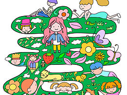 描边风季节插画