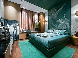 手繪墻紙，抱一藝術(shù)出品