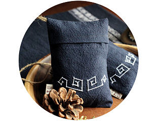 熊猫织物【回纹】自制香囊 纯手工中药材香包挂件