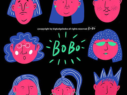 faces（個(gè)人主頁-ZNDUyNzM4OTY=） - 新銳潮流插畫 - 站酷設(shè)計(jì)師iimonPark11原創(chuàng)素材 - 站酷ZCOOL