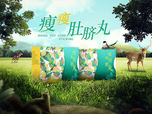 【创意合成海报】一颗减肥的丸子