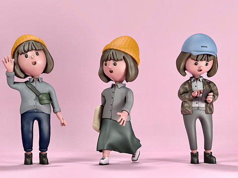 C4D人物建模 动作创作