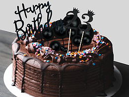 泡泡球蛋糕插旗