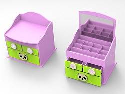 木质喷漆时尚可爱化妆品首饰高档礼盒