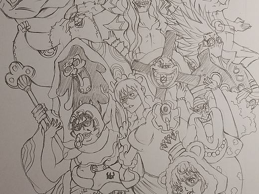 临摹的多弗朗明哥家族（个人主页-ZMzY3OTAyMjA=） - 其他动漫 - 站酷设计师柯拉松先生原创素材 - 站酷ZCOOL