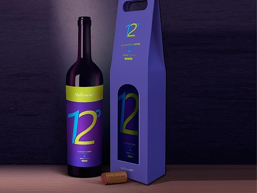 蓝莓酒LOGO+包装设计
