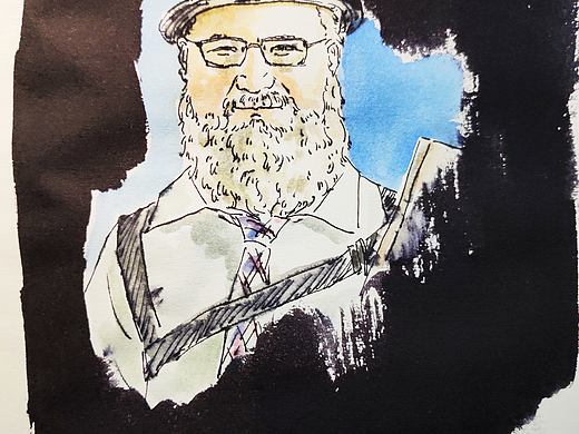 钢笔人物淡彩练习