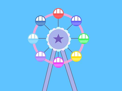 旋转摩天轮（个人主页-ZMTY4MDA1NzY=） - 动效设计 - 站酷设计师Unfettered_1012原创素材 - 站酷ZCOOL