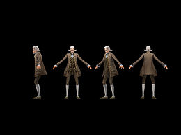 贵族老爷手绘模型