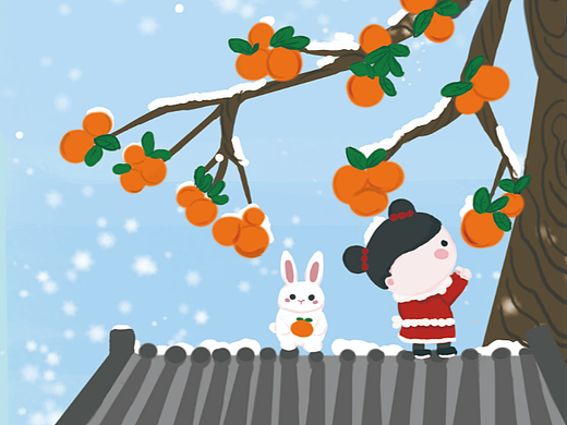 下雪啦（個人主頁-ZNjM0MDQ5NDA=） - 兒童插畫 - 站酷設(shè)計師hello韓朵朵原創(chuàng)素材 - 站酷ZCOOL