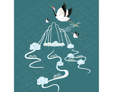 飞鹤乘云（个人主页-ZNjQ5MTkxMjg=） - 图案 - 站酷设计师xx_why原创素材 - 站酷ZCOOL